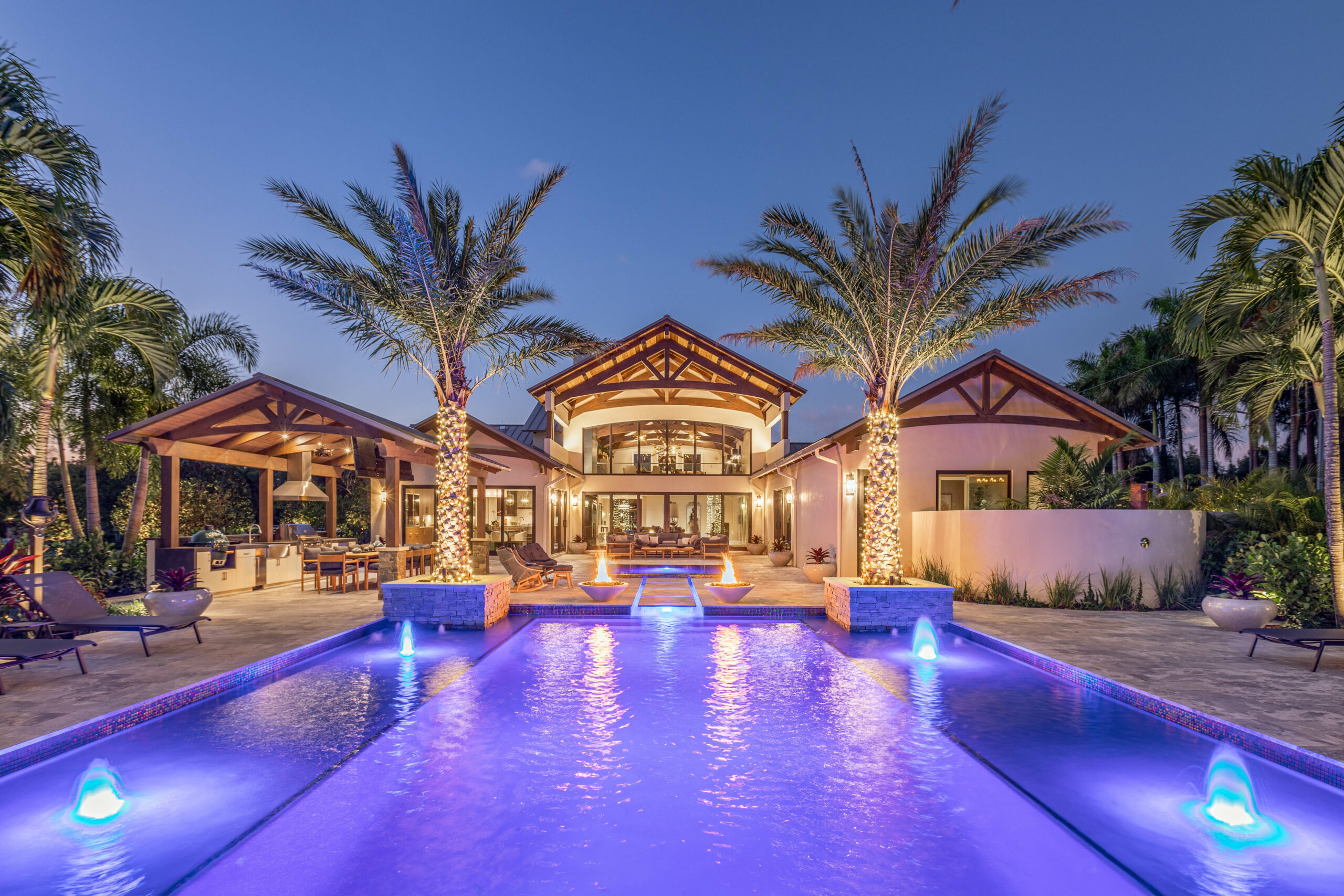 Poolside outdoor living